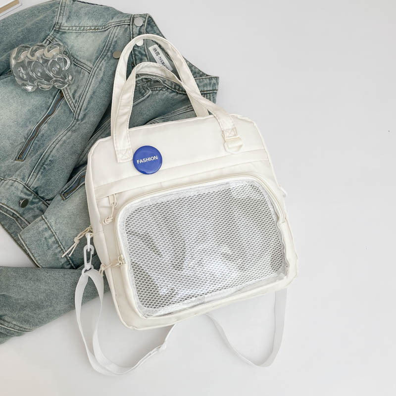 Free Delivery Designer Bag 2025 Winter Casual Crossbody Versatile Transparent Baby Bag Single Shoulder Canvas Large Capacity Campus Commuter Luxury Ba
