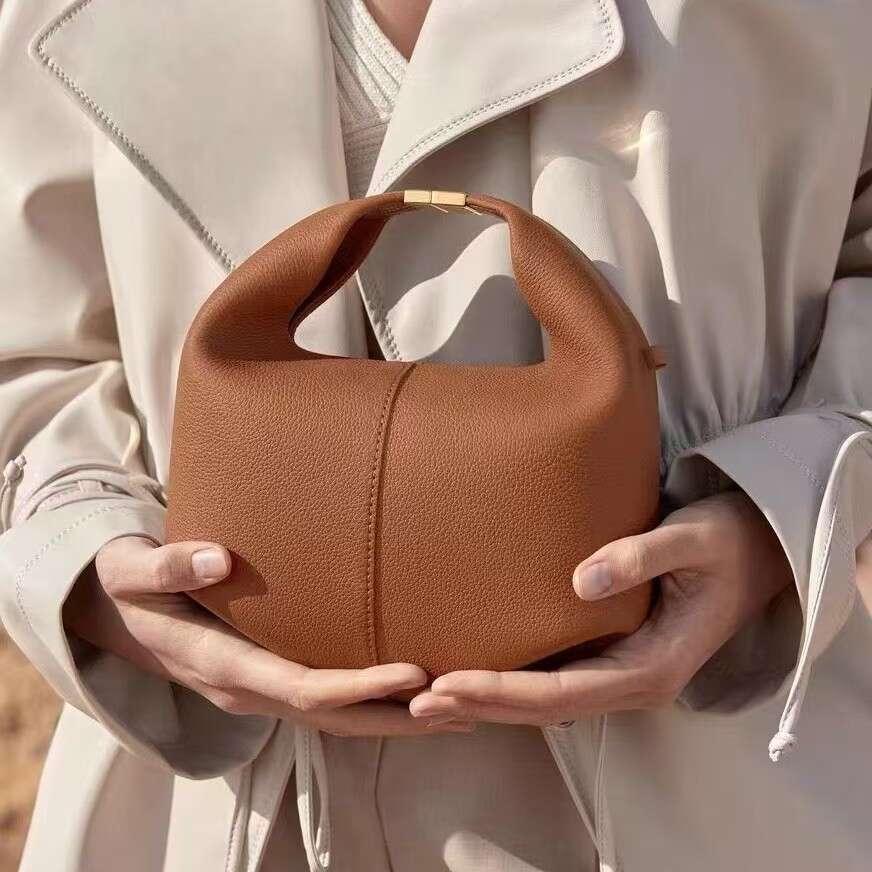 Women's Bags Designer Bento Cowhide Shoulder Crossbody Elegant Women's Bag, Commuting Casual Dumpling Handbag