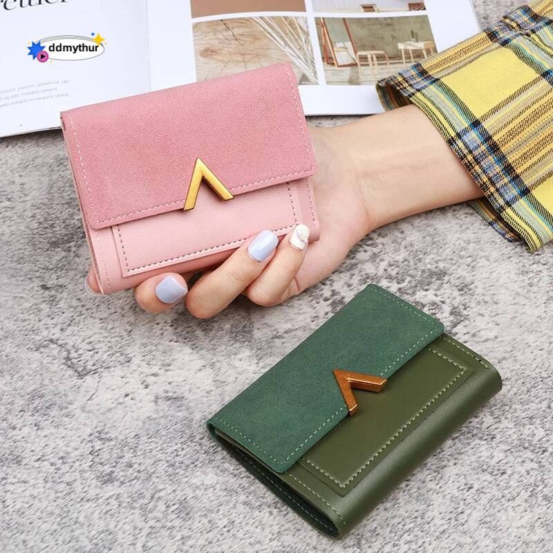 Women's Leather Wallet with Zipper - Hasp Envelope Design Coin Purse, Multi Card & ID Holder, Lady Moneybag Clutch Pocket ddmythur