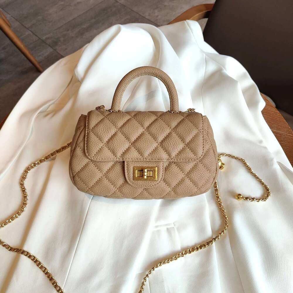 Genuine Leather Women Chain Female 2025 New Handbag Head Layer Cowhide Small Square Shoulder Crossbody Bag for Woman