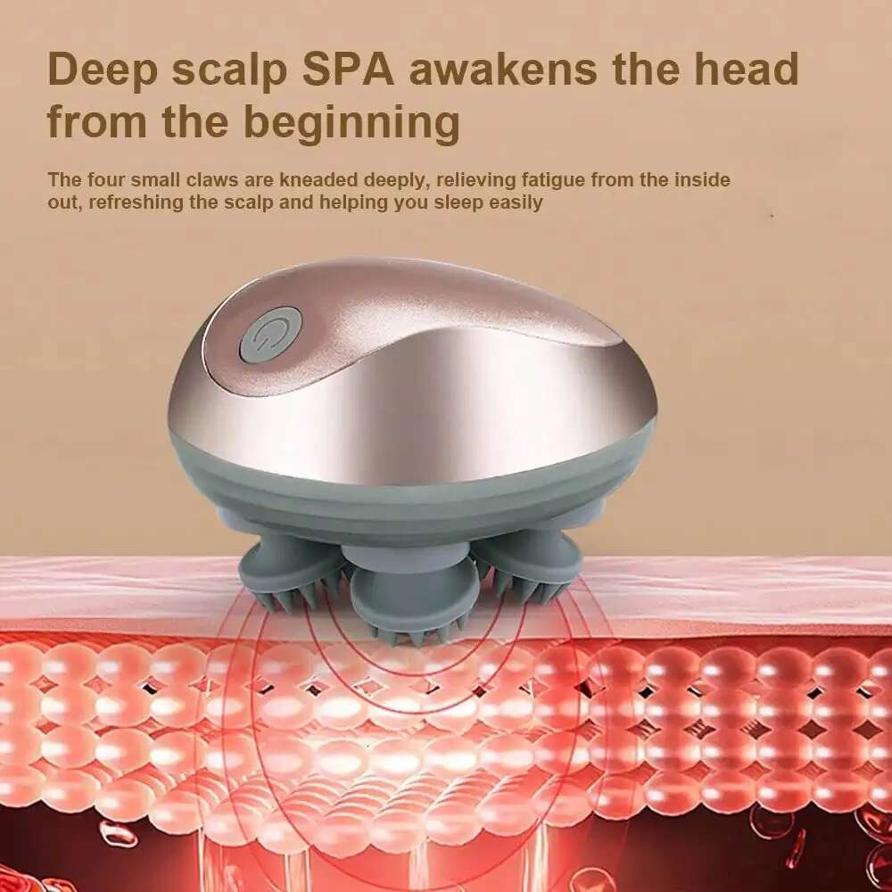 Scalp Mini Octopus Claw Hand Charging Multi-Function Kneading Vibration Head Massager