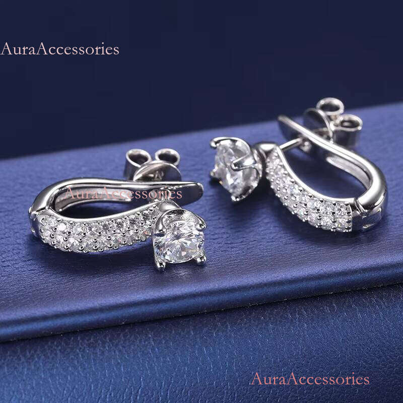 Original Design Detachable Stud Pure Sier Fashion Moissanite Dia Hypoallergenic Earring