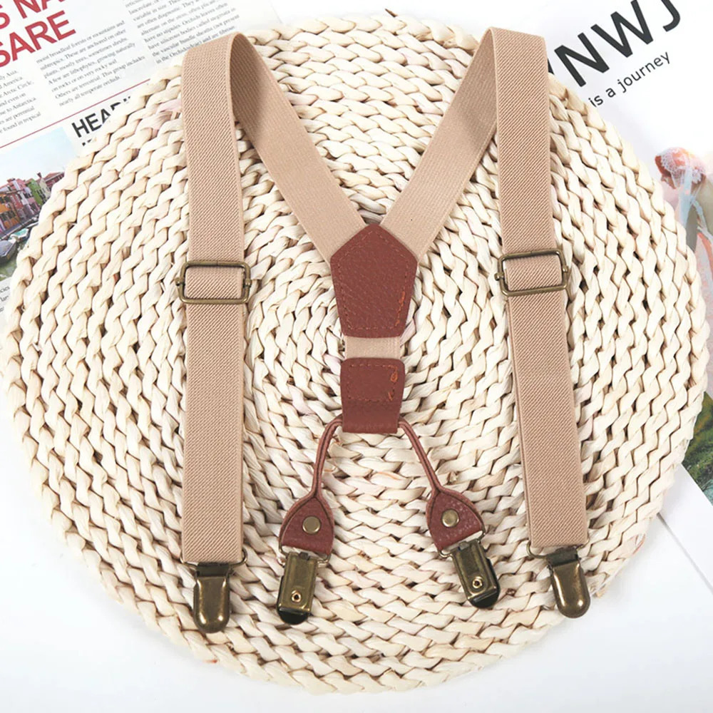 Cute Children Belt Boys Girls Colorful Suspenders Clip-on Y-Back Braces Elastic Adjustable Kids Formal Wear Accessories Gift 250515