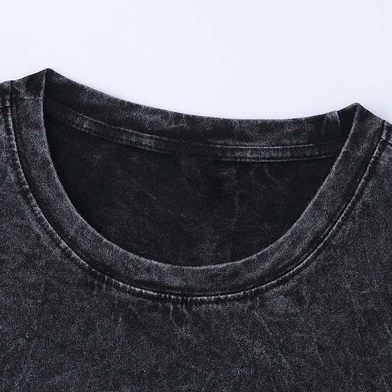 Womens Mens Retro Oversized Christian Jesus Faith Bible Scriptures Washed Harajuk Cotton T-shirt Z250417