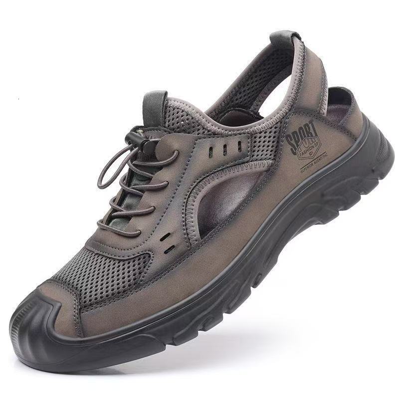 Trendy soft soled breathable slippers versatile boss hole sandals fashionable travel men's casual shoes