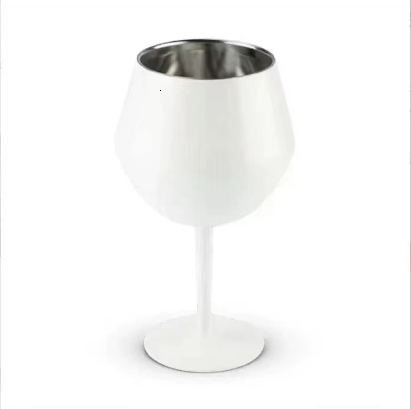 New 14oz Removable Tall Glass Bar Premium Red Wine Champagne Glass Double layer Stainless Steel Glass 250325
