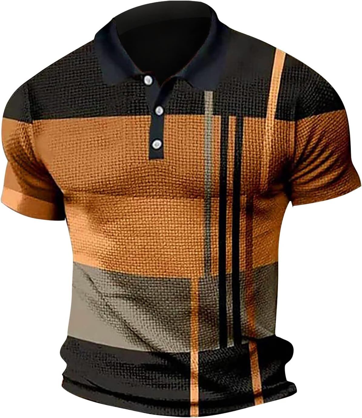 Mens Polo shirt Men's Polo Geometry Turndown 3D Print Golf Button-Down Outdoor Street Short Sleeves Shirt Clothing Polos shirts Fashion Trends