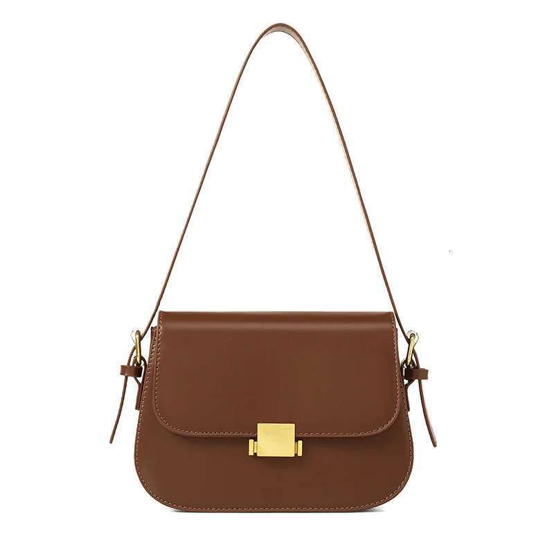 New Genuine Leather Women's Crossbody 2025 Fashion Shoulder Korean Style Ladies Underarm Commuter Shopping Bag