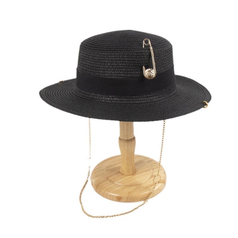 utumn and Winter Fedora Chain Top Hat Womens Chain Felt Hat Jazz Top European and American Style Jazz Hat sombrero muj 250325