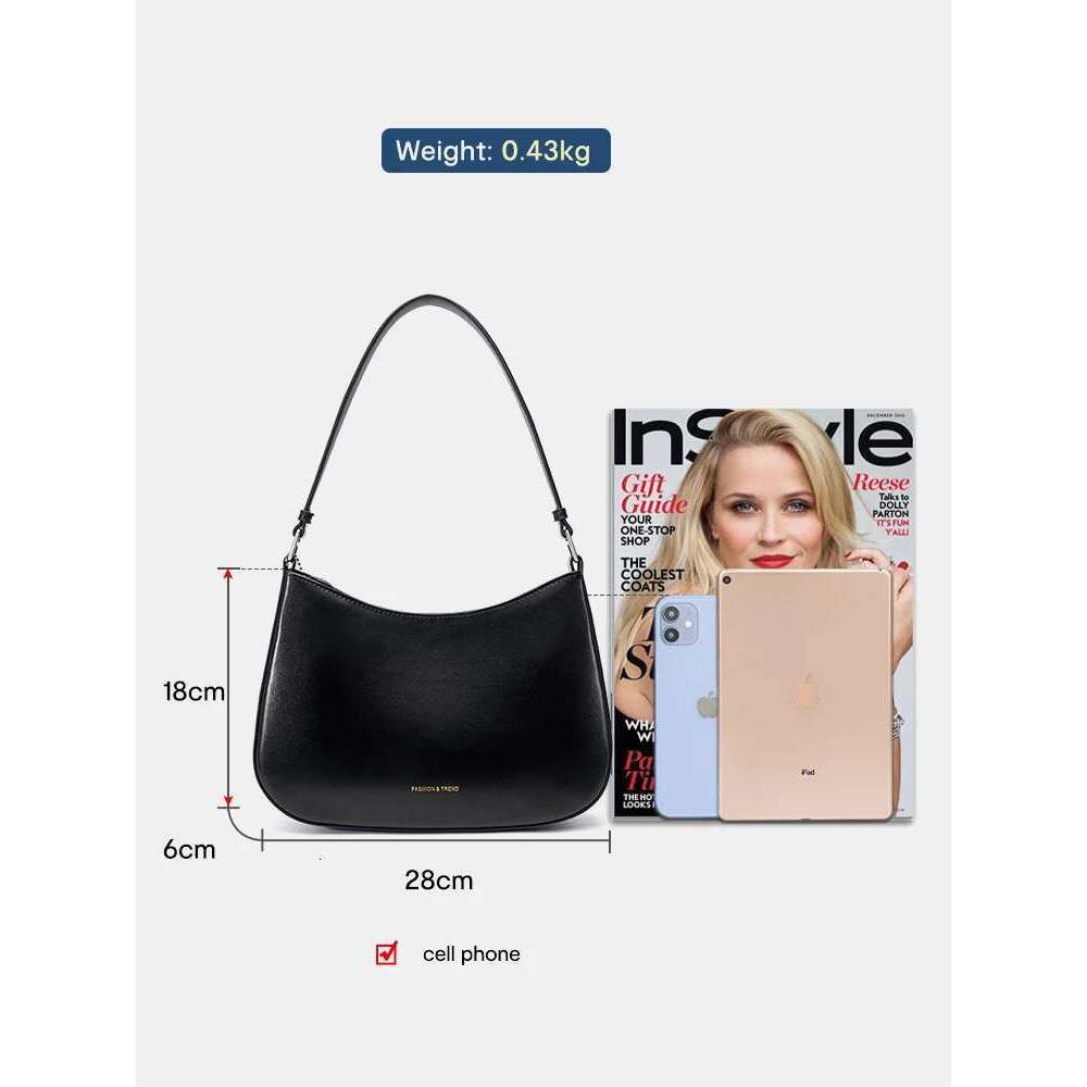 French High-end Texture Cowhide Underarm For Women's Designer Handbag Retro Shoulder Red Bag 2024 New Zency Purse Sac