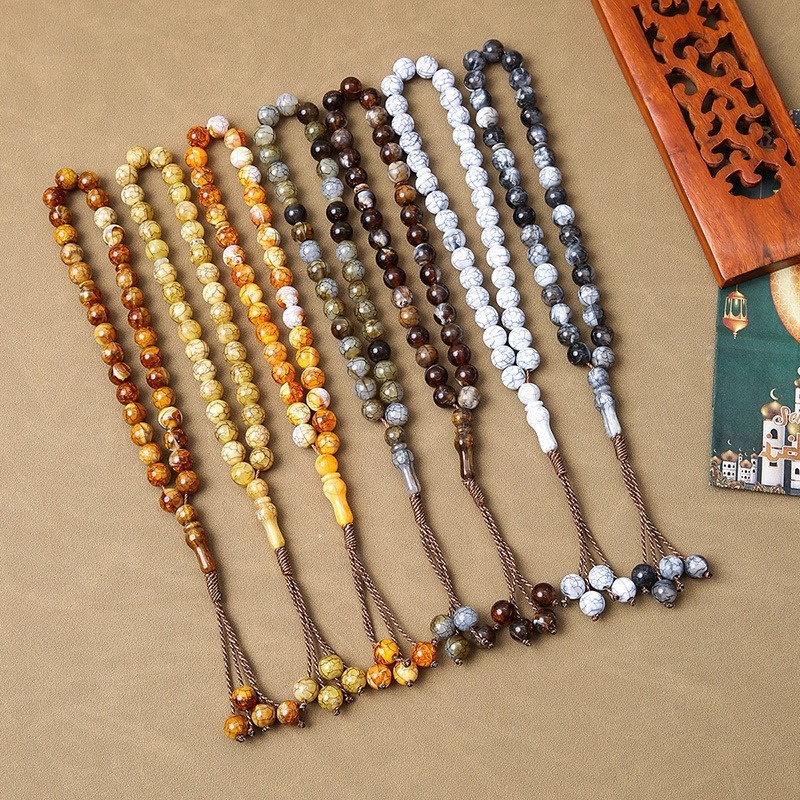 Prayer Muslim Saudi bracelet, 33 handmade cracked beads, bracelet accessories