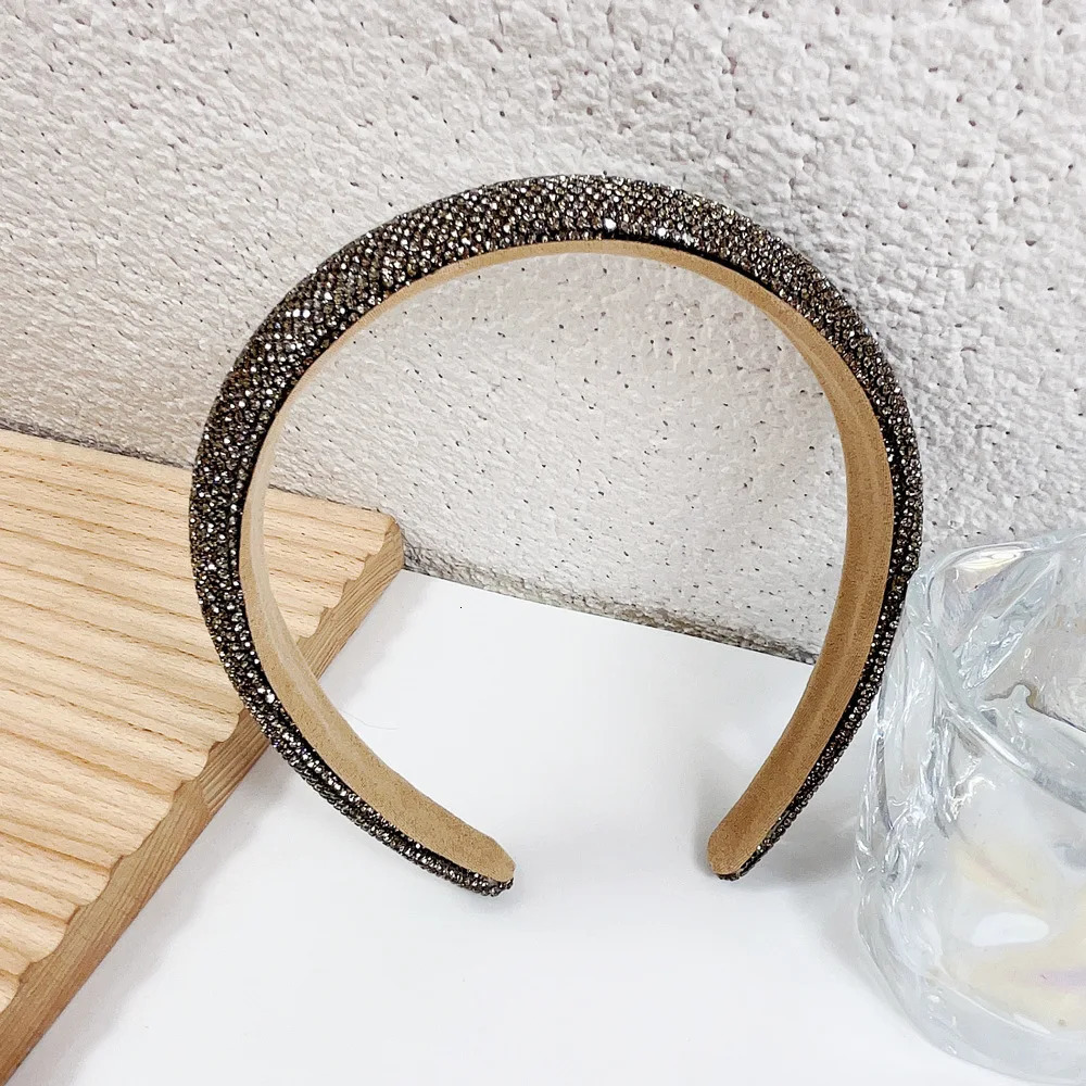 Full diamond sponge headband super shiny high-end headband fashionable womens hair accessories 250509