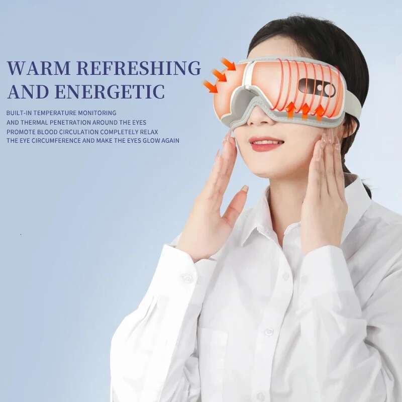 1PC Massager With Heat Smart Airbag Vibration Care Compress Bluetooth Music Eye Massage Relax Fatigue Foldable Portable