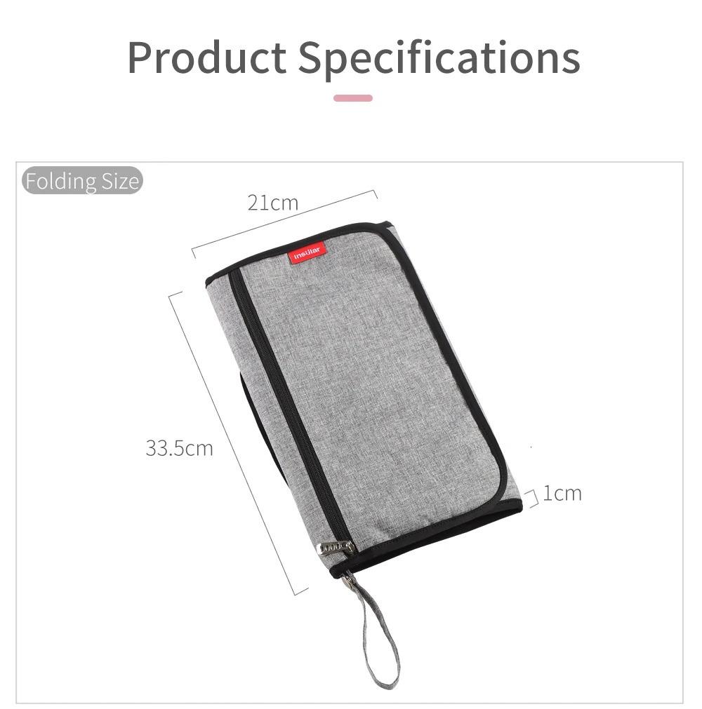 Portable Baby Changing Mat Infant Multifunction Diaper Changing Pad born 2 IN 1 Waterproof Changing Pad Cover Storage Bag 250515