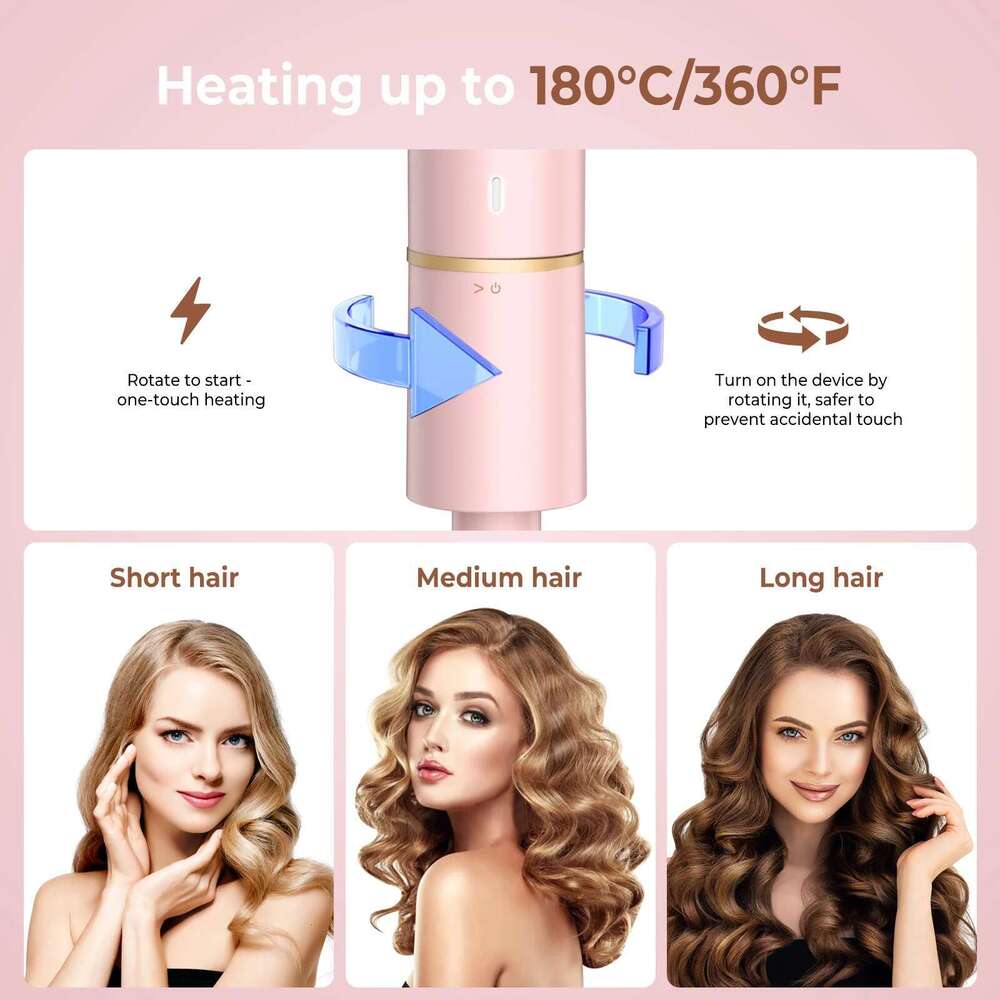 Electric Curler for Women Professional Ceramic Curling Iron Adjustable Temperature Instant Heating Hair Styling Tool