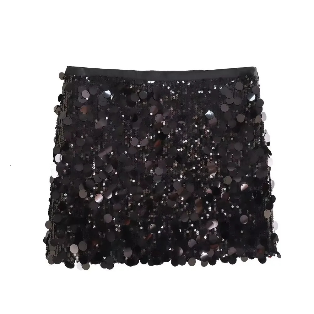 Party Club Stage Show Mini Skirts for Women Clothing Fashion Clothes Sexy Streetwear Dance Bling Sequined Girls 250515
