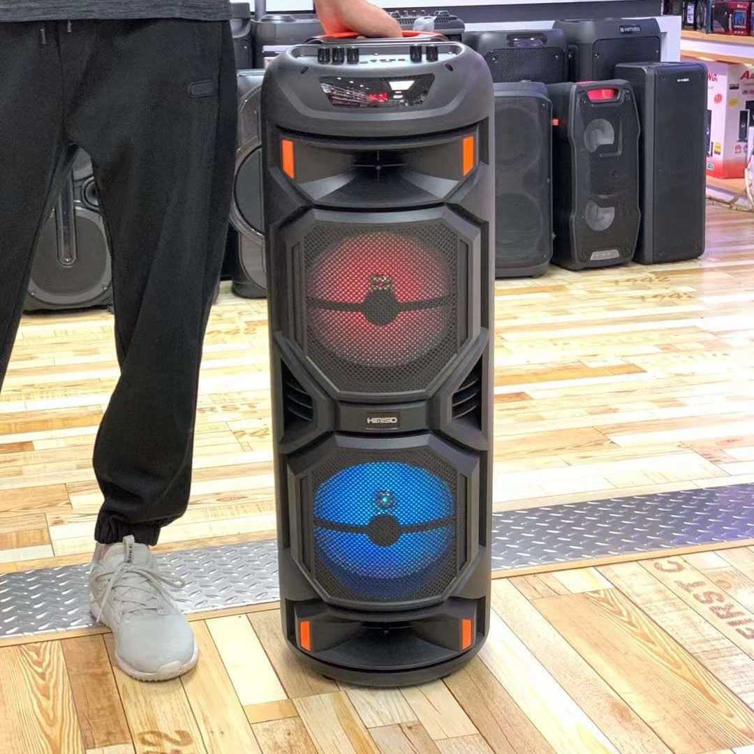 Dual 8-inch color light Bluetooth speaker, wireless microphone, 8-inch outdoor portable large speaker X241207