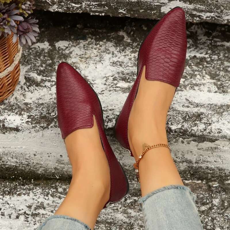 Pointed Single Shoe 2025 New Fashion Shallow Cut Simple and Fashionable Casual Flat Bottomed Women's Shoes