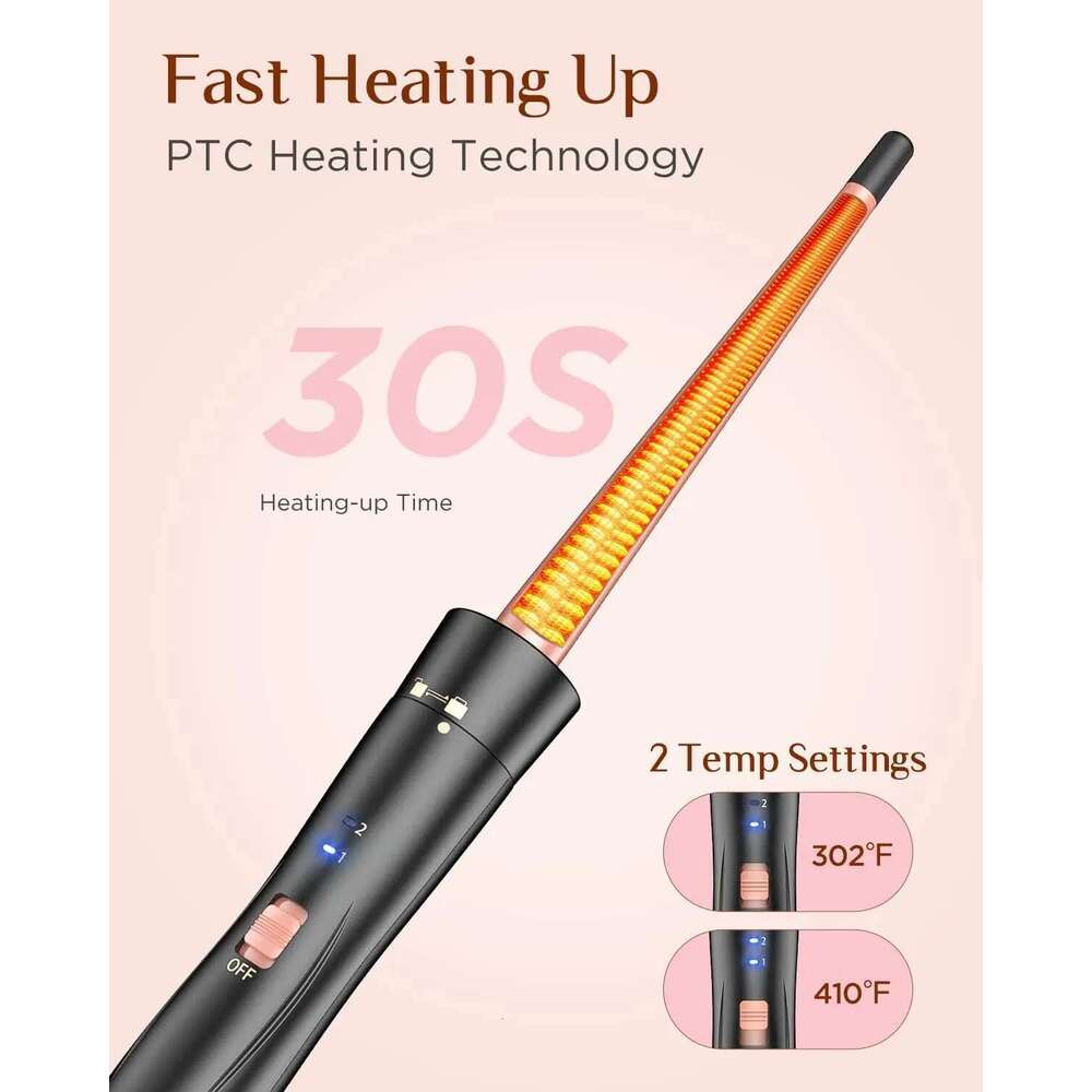 BESTOPE PRO 5 in 1 Iron-Curling Wand Set with Straightener, Barrels Hair Crimper Iron, 3 Ceramic Curling Iro