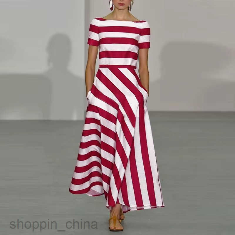 Women Dresses New women's clothing, new women's clothing, striped long skirt