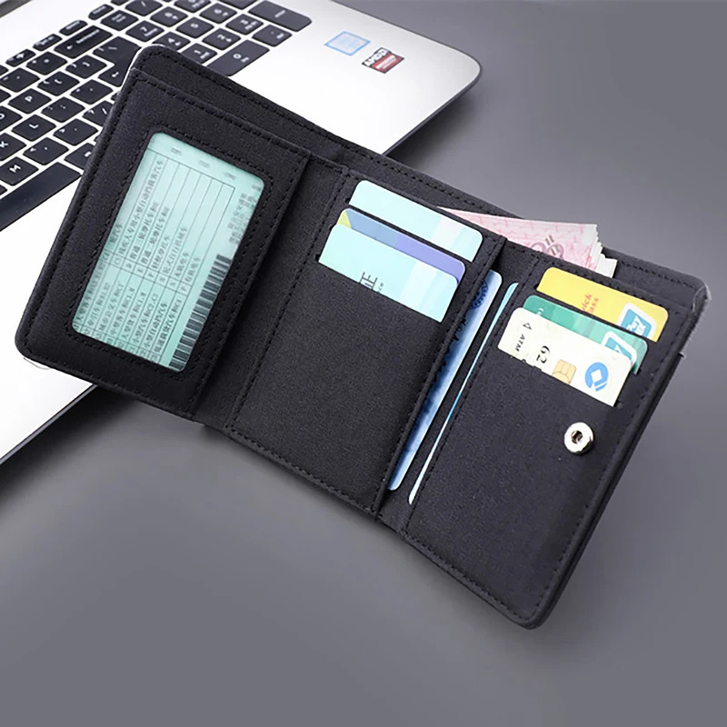Canvas Wallet Men ID/po Holders Black/blue/gray Card Holder Wallet Case 8 Slots Hasp Male Purse Credit Card Case 250514