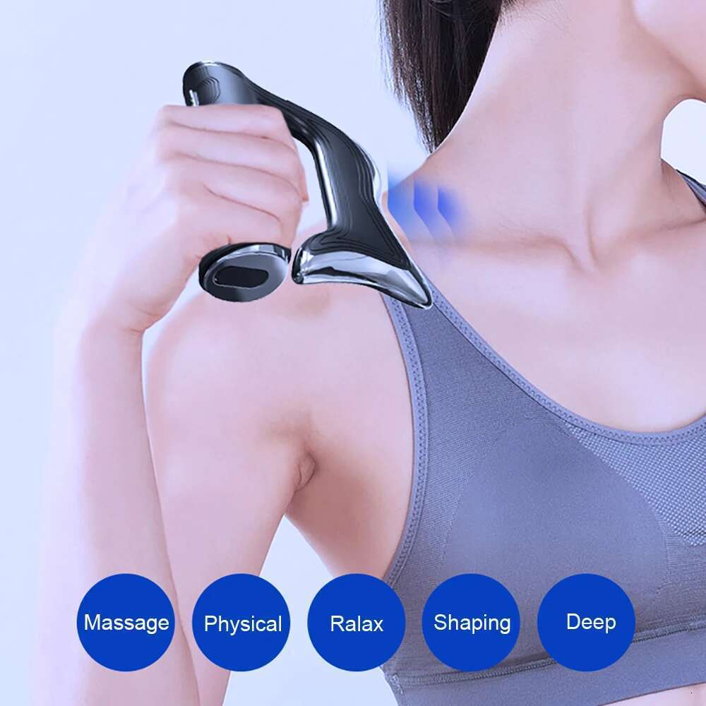 Electric Fascia Massager Scraping Microcurrent Vibration Muscle Relief Relaxation Body Lifting Guasha Massage Knife