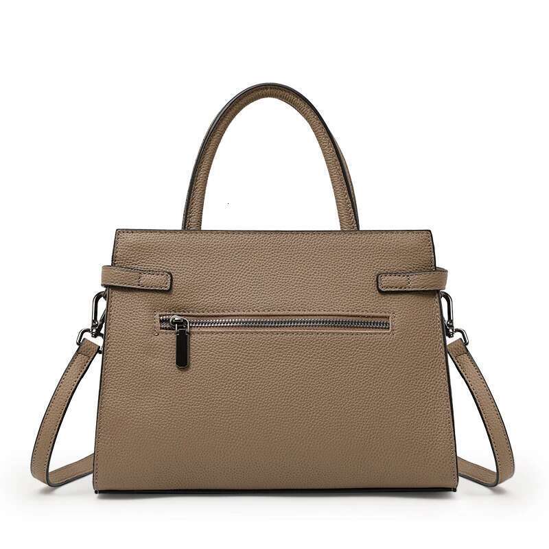 Genuine Leather Original First Layer Cowhide Women's Hand Shoulder Simple Tote Bag Occupation