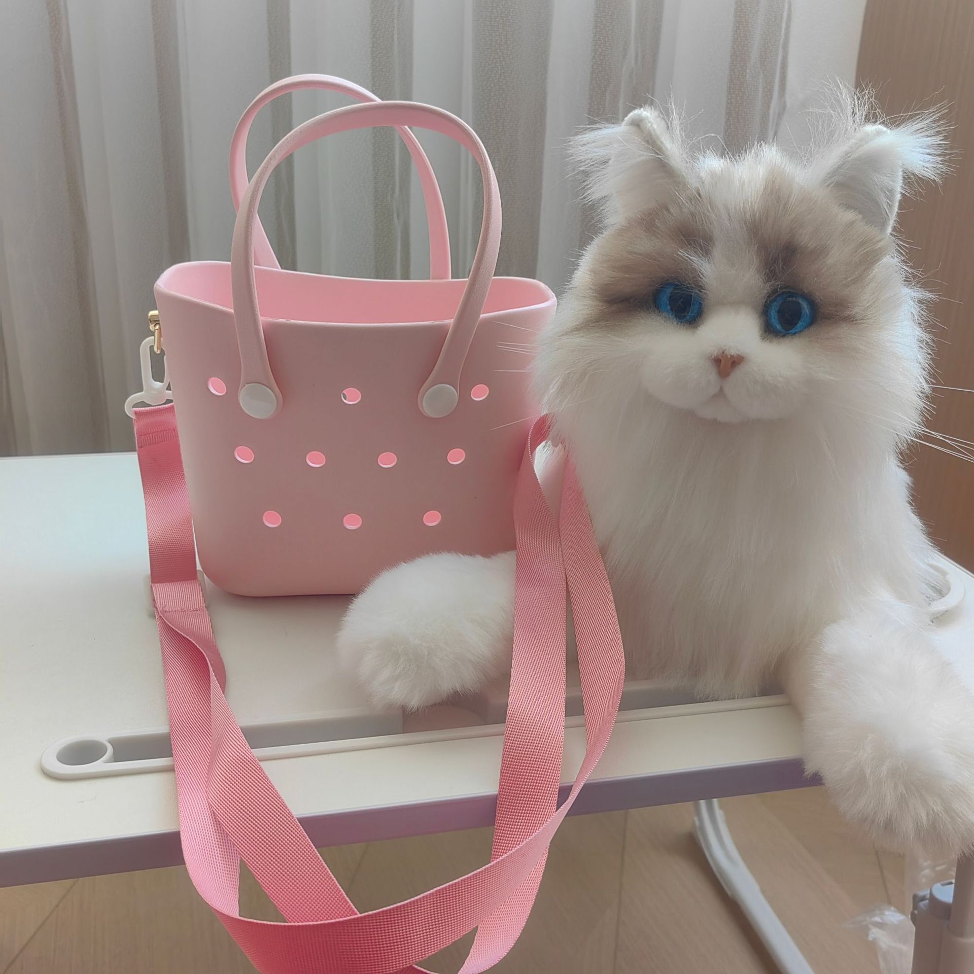Trendy Crossbody Hole EVA DIY Matching Storage Beach Bag Daily Outdoor Fashion Handbag