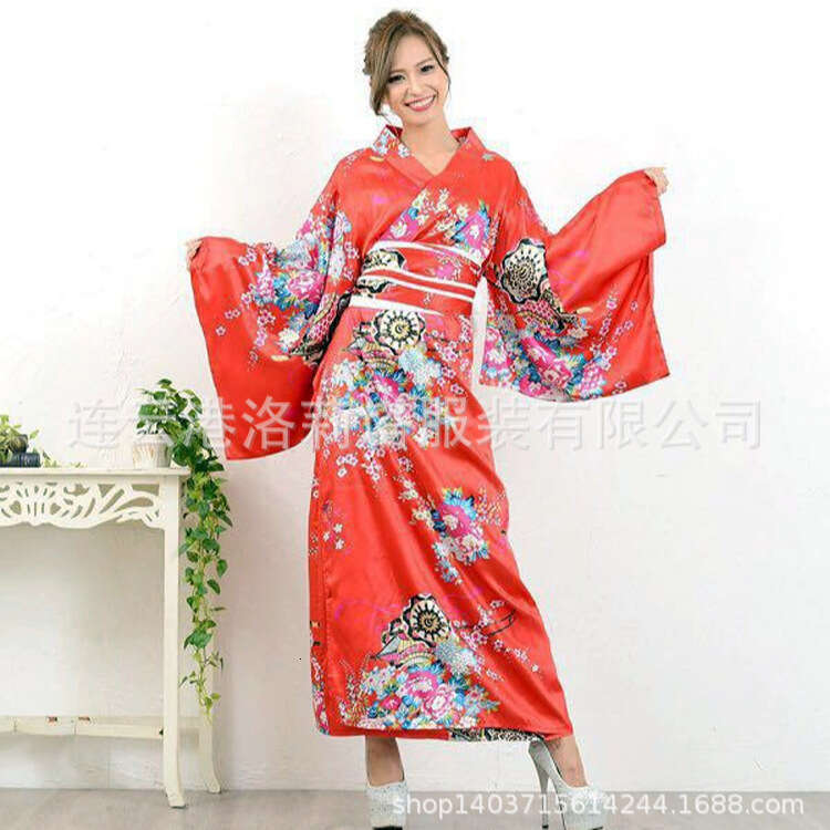 Traditional Japanese women's formal bathrobe, anime photo set, kimono stage performance costumes, photography