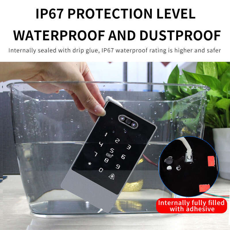 Waterproof facial access control hine, intelligent fingerprint glass office attendance lock, all locked