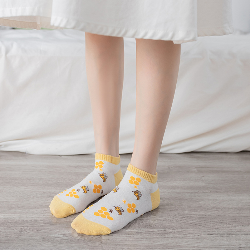 JW44141 Thin Spring and Summer Women's Sports Socks Polyester 13-18 Year Girl Shallow Mouth Short Socks Boat Retail and Wholesale