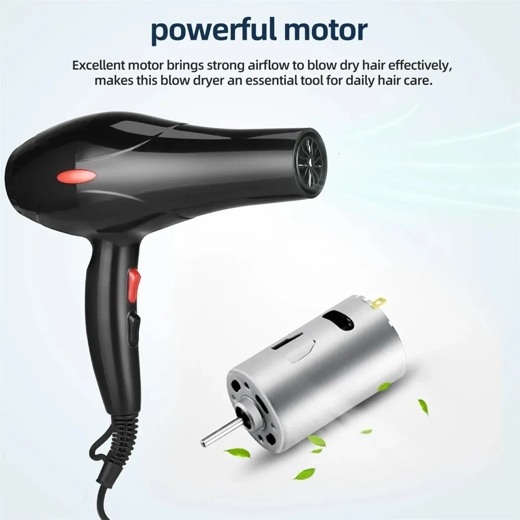 CkeyiN 1600W Hair Dryer Professional Negative Ion Blower Home Use Cold Blow Drying Salon Blower Diffuser Concentrator Nozzle 250513
