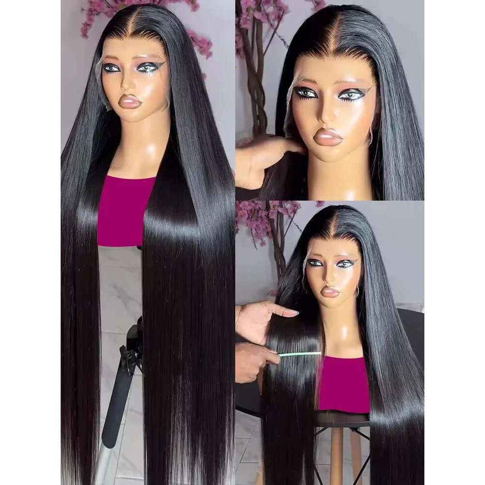 Mossily 300 Density Bone Straight 30 40 Inch 13x6 Front Human Hair 13x4 HD Lace Frontal Wig 5x5 Closure Glueless Wigs