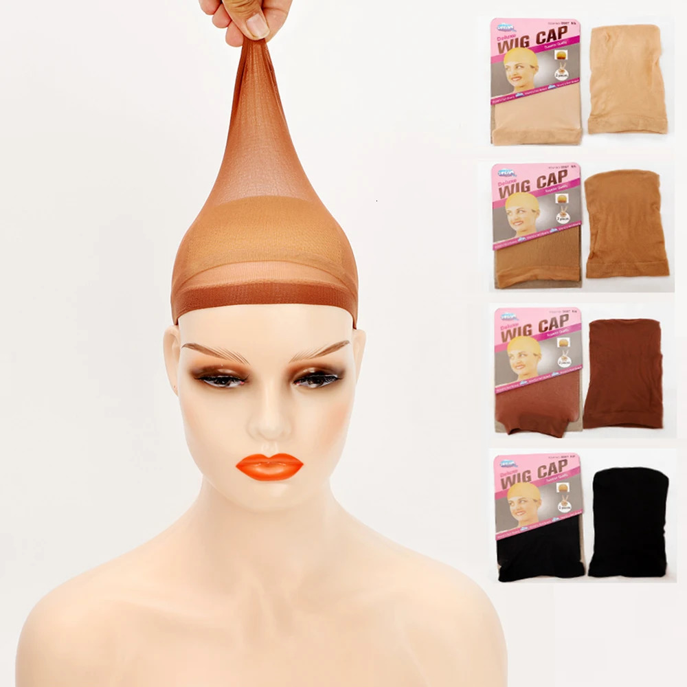 2 Pieces/Set Wig Cap Hair net for Women Hairnets Wig Nets Stretch Mesh for Wigs Free Size 250513