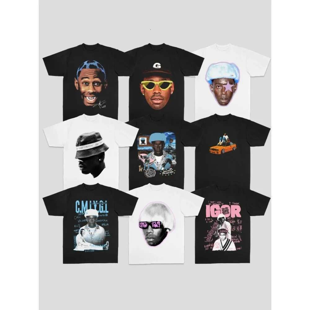 Retro Trend Portrait 2025 Tyler The Creator Tshirt Summer Streetwear Tee Men Women Top Casual Haruku Y2K Hip Hop Rapper Singer