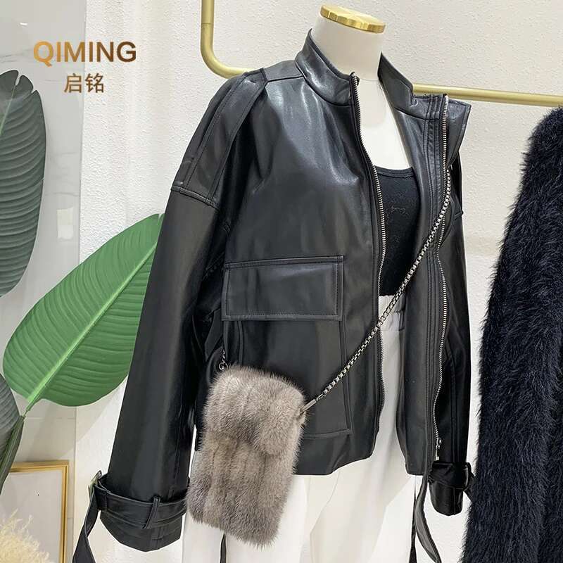 100% Real Mink Fur Crossbody Bags For Women Autumn Winter Plush Purses And Handbags Female Phone Shoulder Bag Girls Wallet