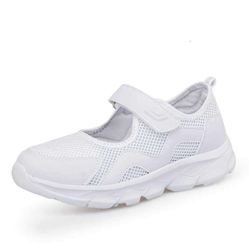 Casual Shoes Women S Walking Mom S Spring Summer Low Hemp Fit Foot Buckle Mesh Breathable Elderly Sports Shoes Running Shoes Ddmysaturn