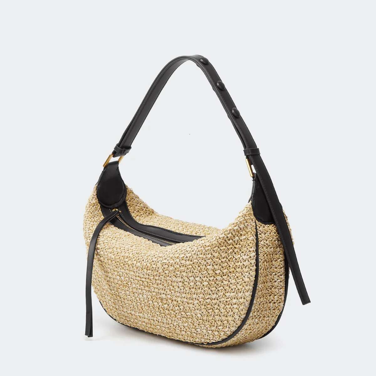 Summer New Women's Shoulder Crossbody Armpit Straw Seaside Beach Travelling Shopper Totes Woven Bag