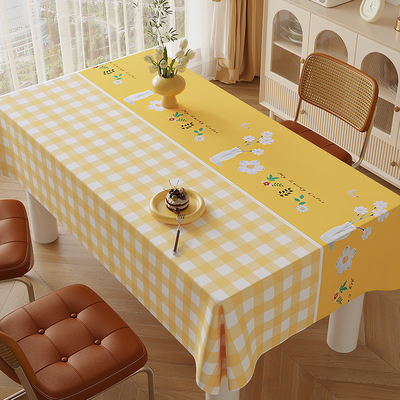 D308 light luxury tablecloth wash-free PVC pastoral American tablecloth 2024 coffee table mat supply chain factory wholesale