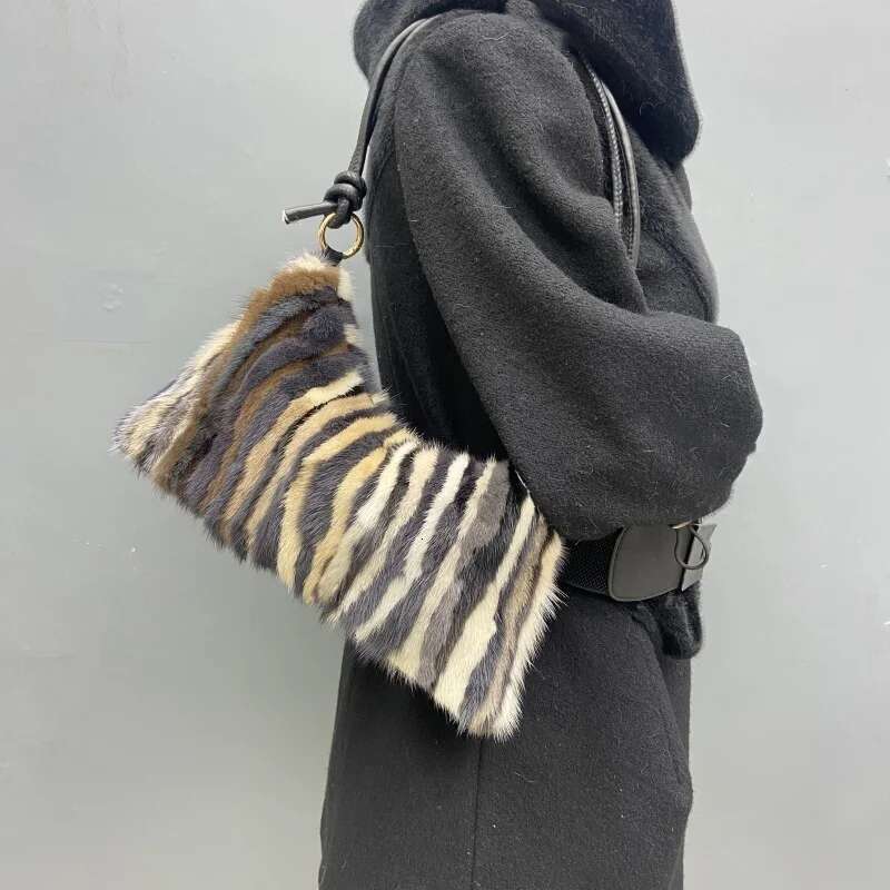 Real Mink Shoulder Bag Purses And Handbags High Quality Fur Crossbody Bags For Women Handbag