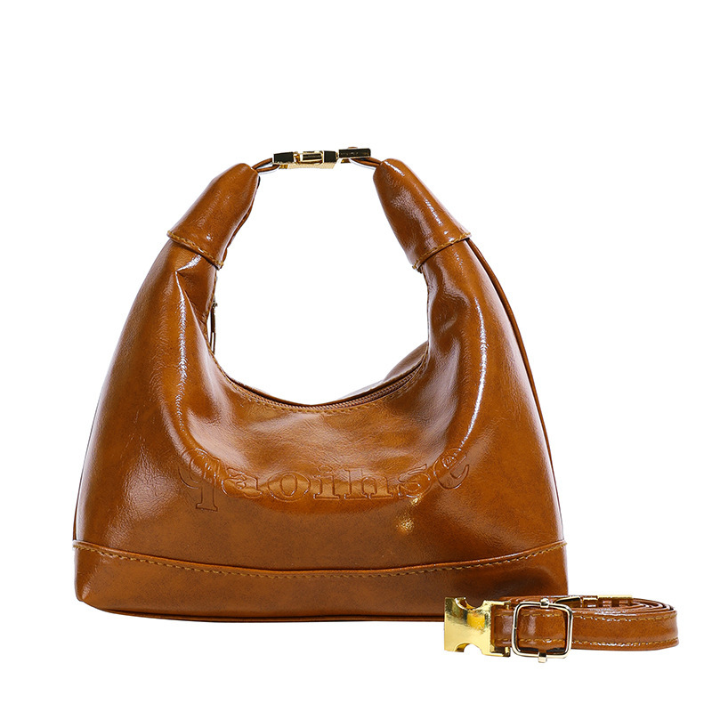 Free Delivery Designer Bag 2025 Winter New French Fashion Simple Solid Color Niche Design Armpit Shoulder Hand Dumpling Luxury Bag