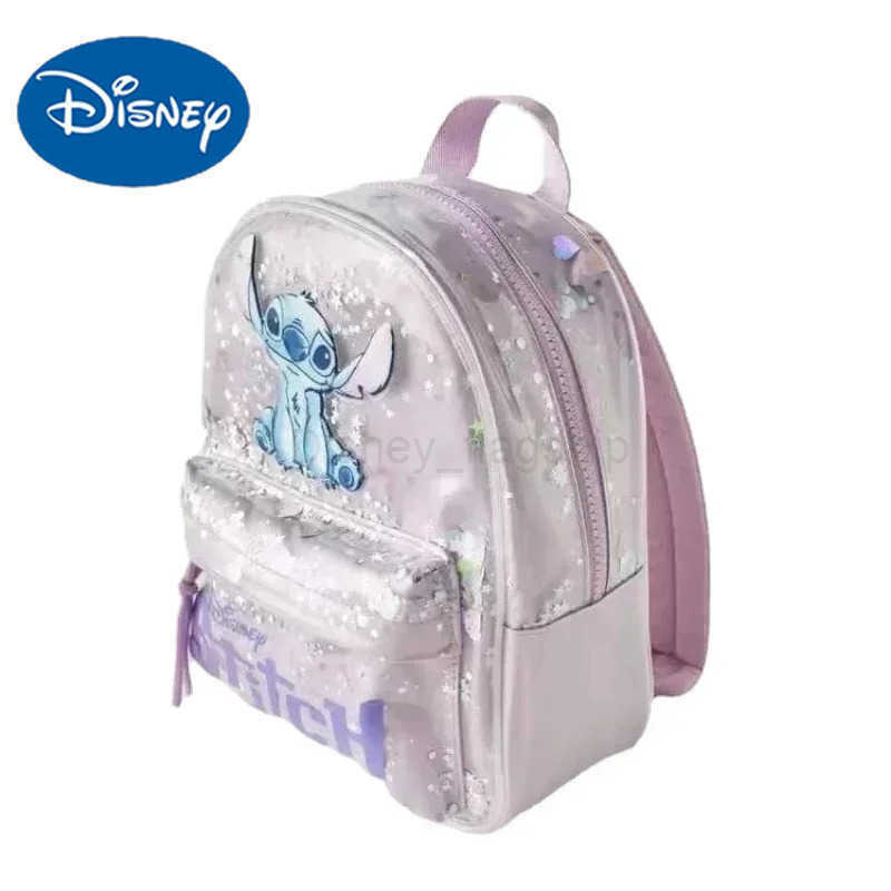 Disney Stitch Cartoon Sequin Trendy Fashion Boys and Girls Backpack Multifunctional Kindergarten School BagXJ250515