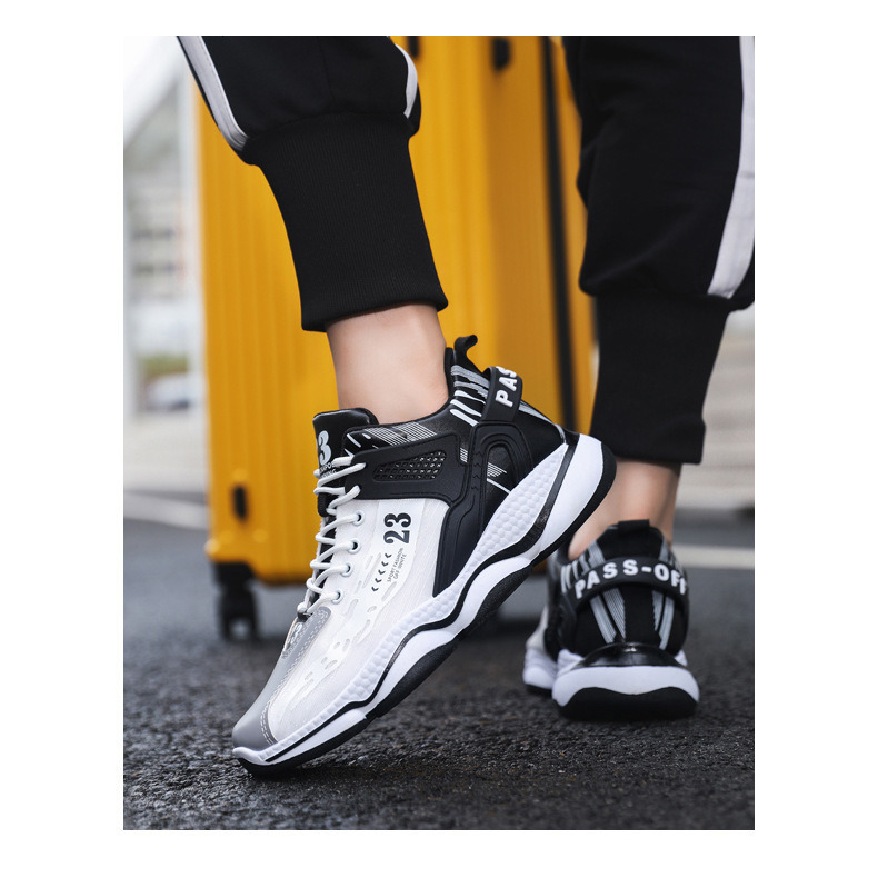 Basketball 2025 New Dad Trendy Men's Korean Edition Fashionable College Student Sports Running Shoes