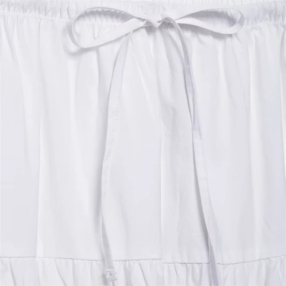 PB ZA layered splicing casual versatile temperament solid color loose Aline skirt long summer womens clothing 250515