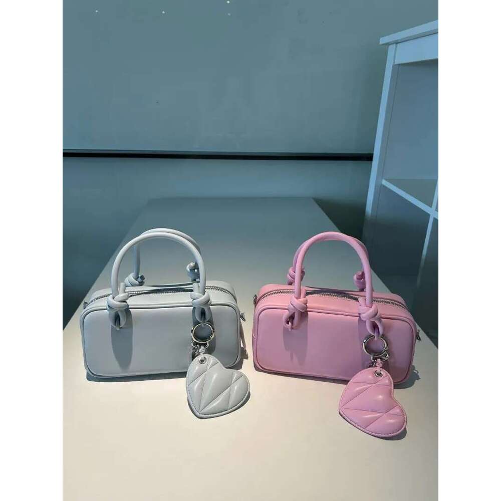 Small Niche Design Bowling Bag, Women's 2025 Fashion Handbag, Single Shoulder Crossbody Boston Bag