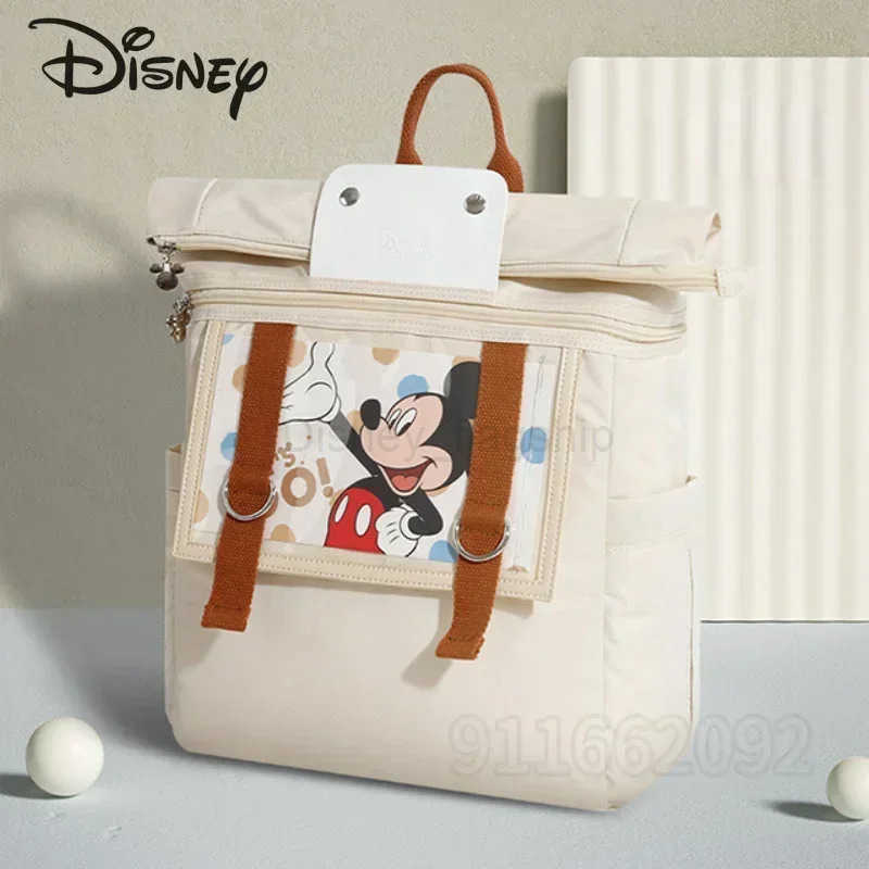 Disney Mickey New Diaper Bag Backpack Luxury Brand Original Baby Diaper Bag Backpack Large Capacity Fashion Womens BackpackXJ250515