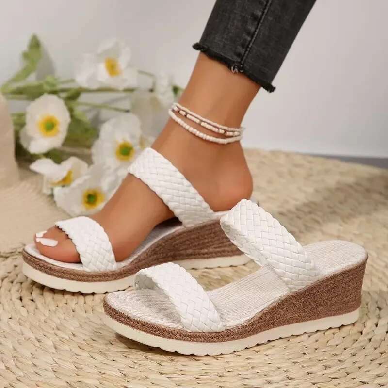 2025 New Slides Comfortable Lightweight Wedge Sandals Summer Fashion Platform Casual Ladies Slippers Shoes for Women