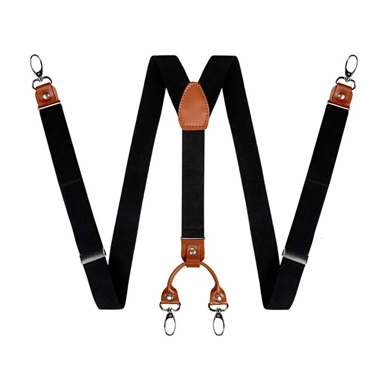 2.5 Cm Jeans Hook Buckle Y Strap Clip 4 Clips Adult Shirt Suit Strap Pants Accessories Suspenders 250515