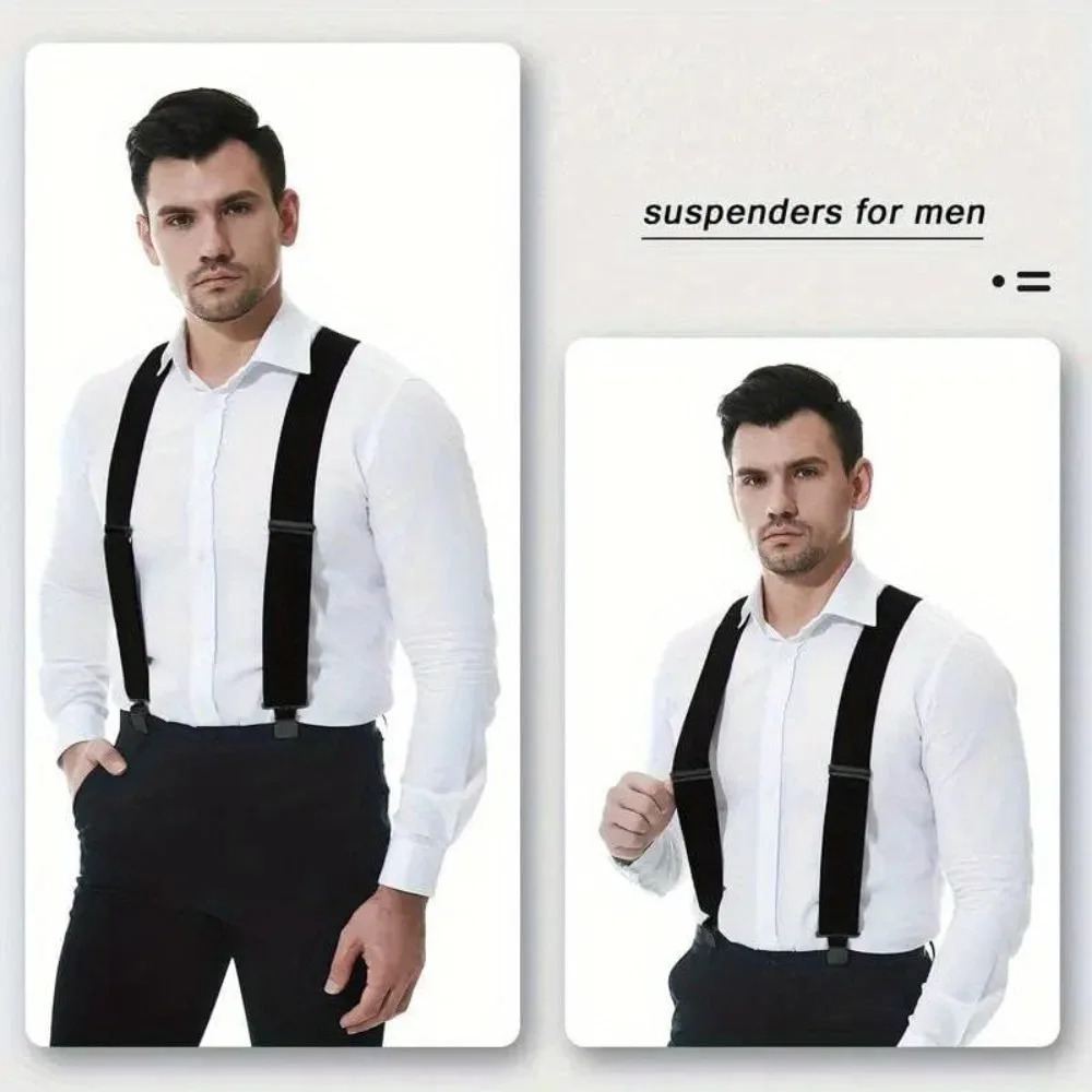 Suspenders for Men Pants Apparel Adult Suspender Man Shirt Dress Women Wedding Party Solid Colors Suit Skirt with Braces Straps 250515