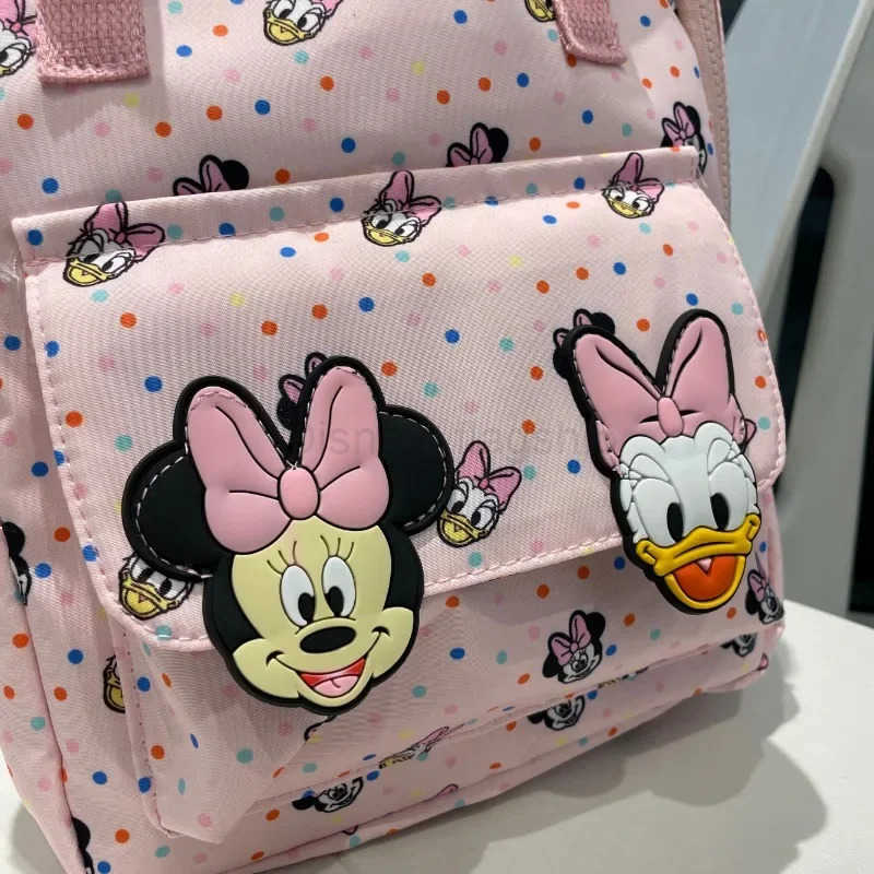Disney 2024 New Cartoon Minnie Childrens Bag Baby Daisy Print Backpack Kindergarten Fashion School BagXJ250515